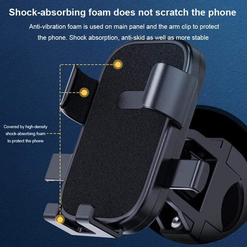 Anti-slip Phone Mount 360° Rotatable Adjustable Bike Phone Mount for Outdoor Cycling Mountain Bike Scooter Accessories