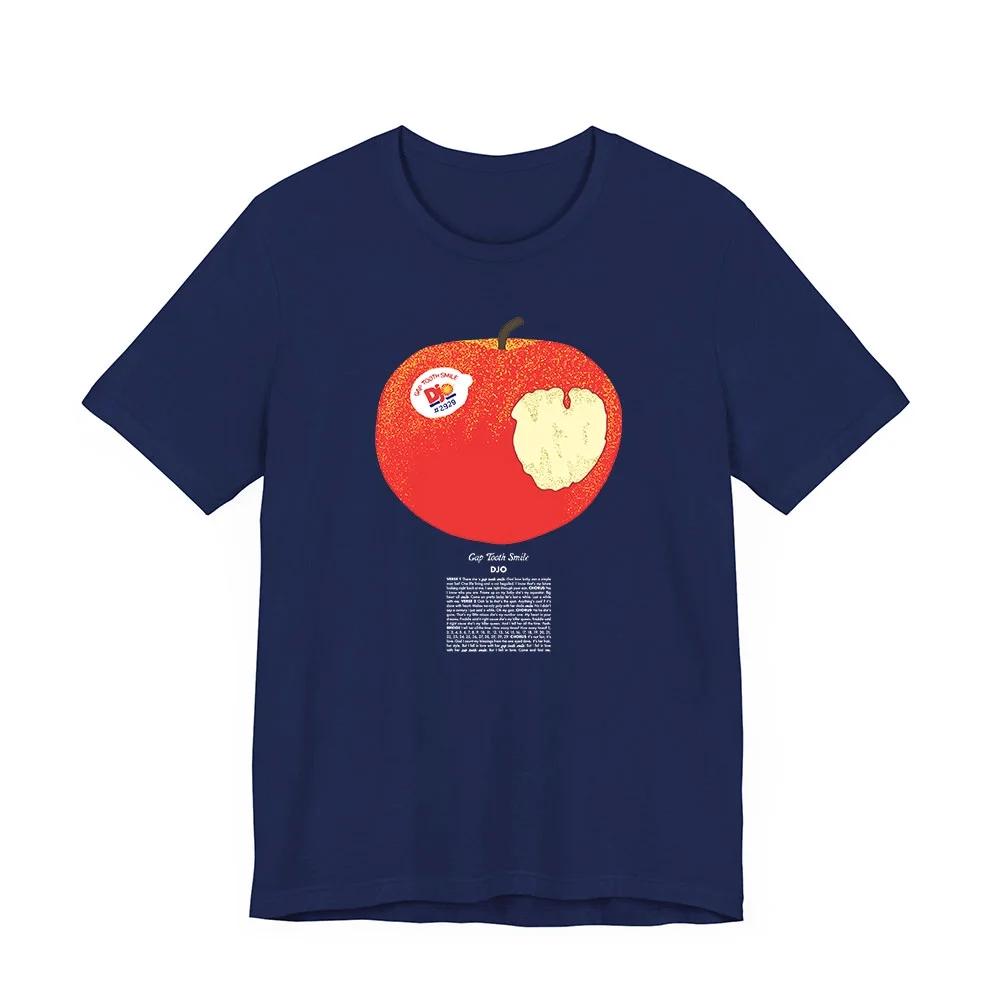 Djo Merch Футболка с яблоком Модная Унисекс Унисекс Женская Повседневная футболка с коротким рукавом