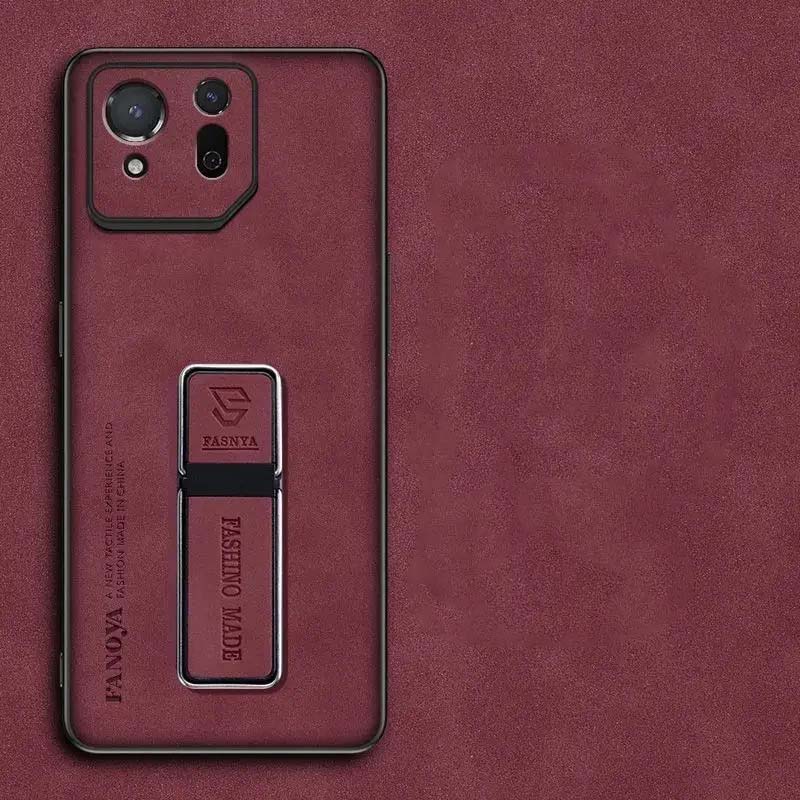 Чехол для телефона Skinsheep Leather для Asus ROG Phone 9 Pro 9Pro, противоударный матовый силиконовый бампер, магнитная подставка, чехол для ROG Phone9Pro, невидимый кронштейн