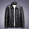 Autumn Men's Lapel Leather Plus Size Leather Jacket Korean Men's PU Washed Leather Coat