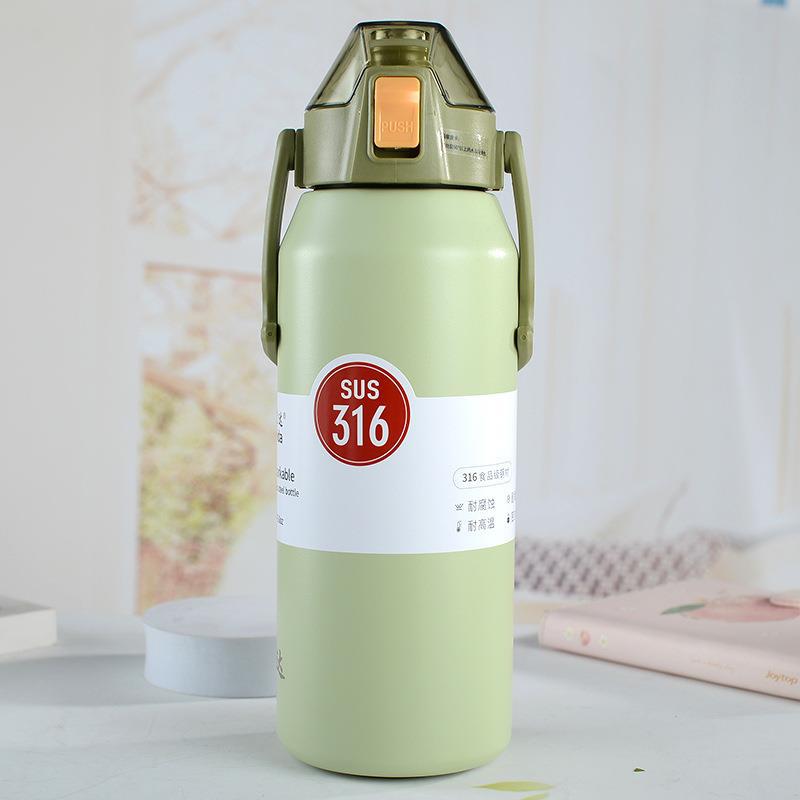 Нержавеющая сталь 316 термос большой емкости соломенная чашка для спорта на открытом воздухе дорожный чайник автомобильная чашка для воды