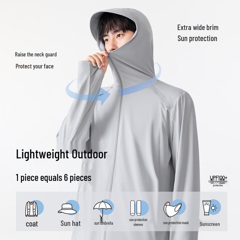 MINISO Мужская куртка с капюшоном и цветовыми блоками, защита от солнца