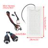 12V Universal Seat Heating Pad Carbon Fiber 4-Piece (two Seats) 6-Speed Dual Switch 52.5x28cm Winter Warm Heating Seat Pad