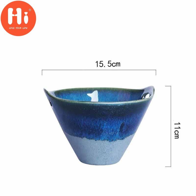 Керамическая миска для салата, риса и лапши Hi Deep Blue, посуда