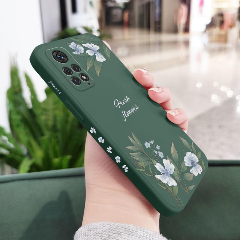 Чехол для телефона с листьями лилии для Xiaomi Redmi Note 14 13 12 12S 11 11S 11E 10 10T 10S 9T Pro Plus Redmi 10 10A 10C 9 9T 4G 5G