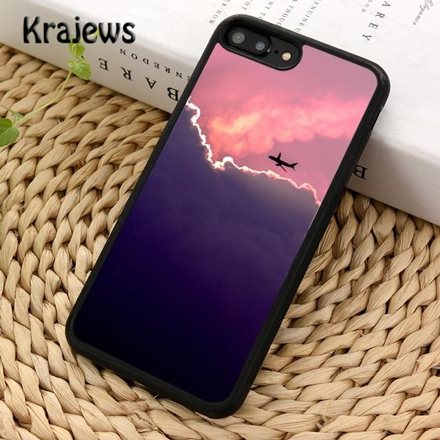 Krajews розовый дорожный самолет чехол для телефона чехол для iPhone 14 5 SE 6s 7 8 plus XR XS 11 12 13 pro max Galaxy S21 S22 Plus