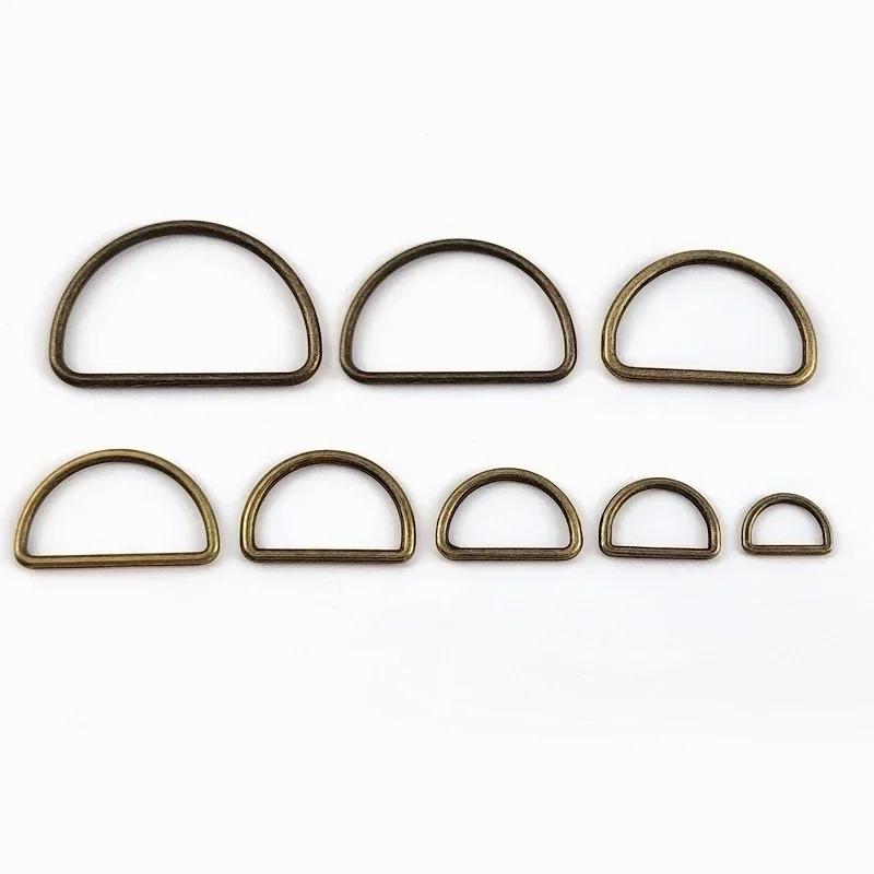 Meetee 20 шт. 15-50 мм Металлическая D-образная пряжка-кольцо Застежка для ремня рюкзака Пряжки для регулировки обуви и одежды Петлевые застежки для стропы Аксессуары