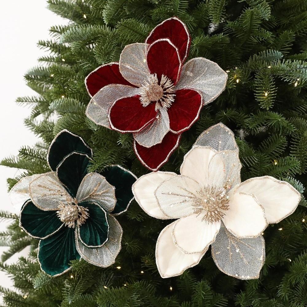 Home Decoration Christmas Tree Ornament Three-Layer Xmas Decorative Flowers Christmas