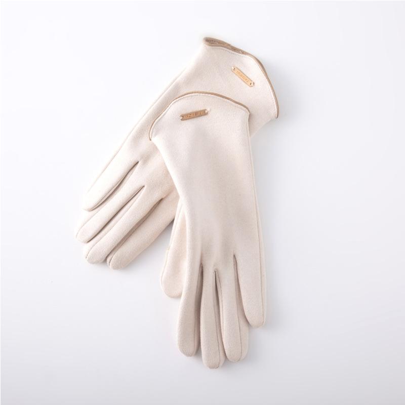 Women Touch Screen Gloves Fashion Mittens Autumn Winter Warm Thin Cashmere Cycling Suede Fabric Windproof Gloves LXY