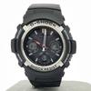 Casio Солнечные часы Нержавеющая сталь x Смола Серебристый цвет x Черный G-SHOCK Радиоуправляемые Аналогово-цифровые / AWG-M100 Мужские