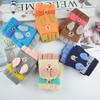 New Older Children's Half-finger Flip Gloves Winter Student Writing Knitted Thermal Gloves Cartoon Cute Gloves