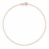 925 Sterling Silver Rose Gold Sparkle Bead Chain Necklace 45cm Dainty Layering Collarbone Jewelry for Women