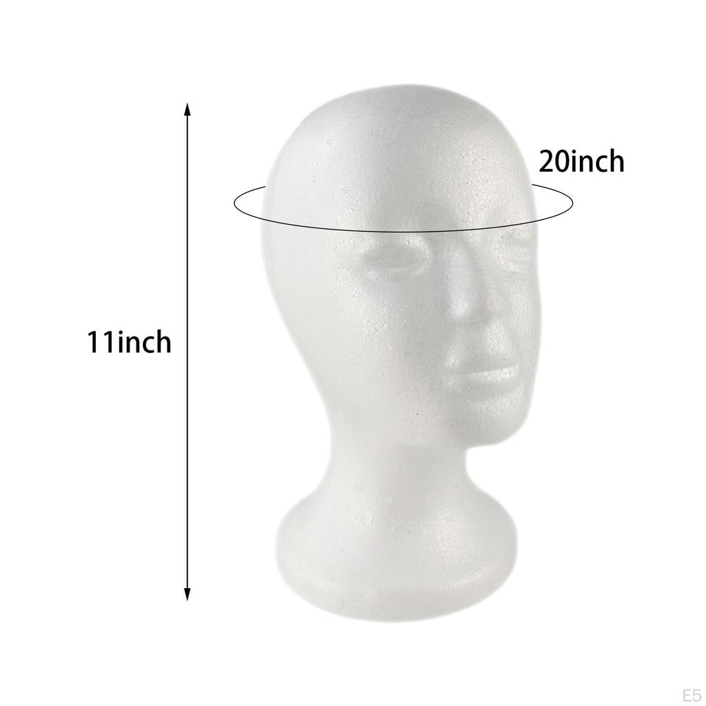 Foam Mannequin Head Hair Glasses Hat Display Holder Multipurpose Manikin Wig for