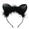 Сексуальное нижнее белье сексуальное перо кружево кошачьи ушки повязка на голову активность одеваются кролик повязка на голову аксессуары для волос