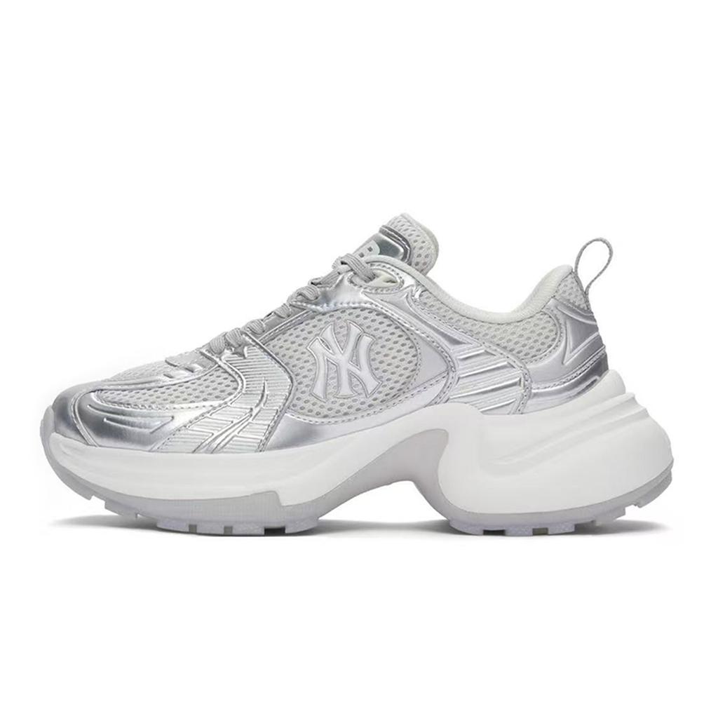 MLB Кеды New York Yankees Женские Низкие Бежевый/Серый/Серебристый 3ASHW045N-50SIS(Team80BOX)