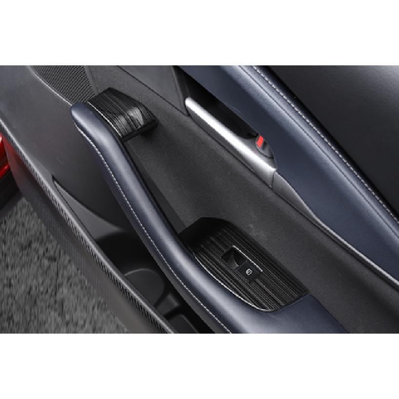Black Titanium Window Lift Panel Cover Trim For -2025 Mazda CX-30 CX30