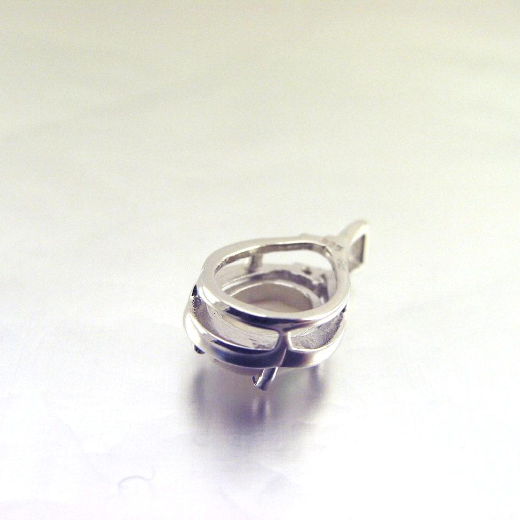 Les Trésors De Lily [E8669] - Artisan Silver Pendant 'Goddess Opal' Silver White (rhodium-plated) - 15x9 Mm