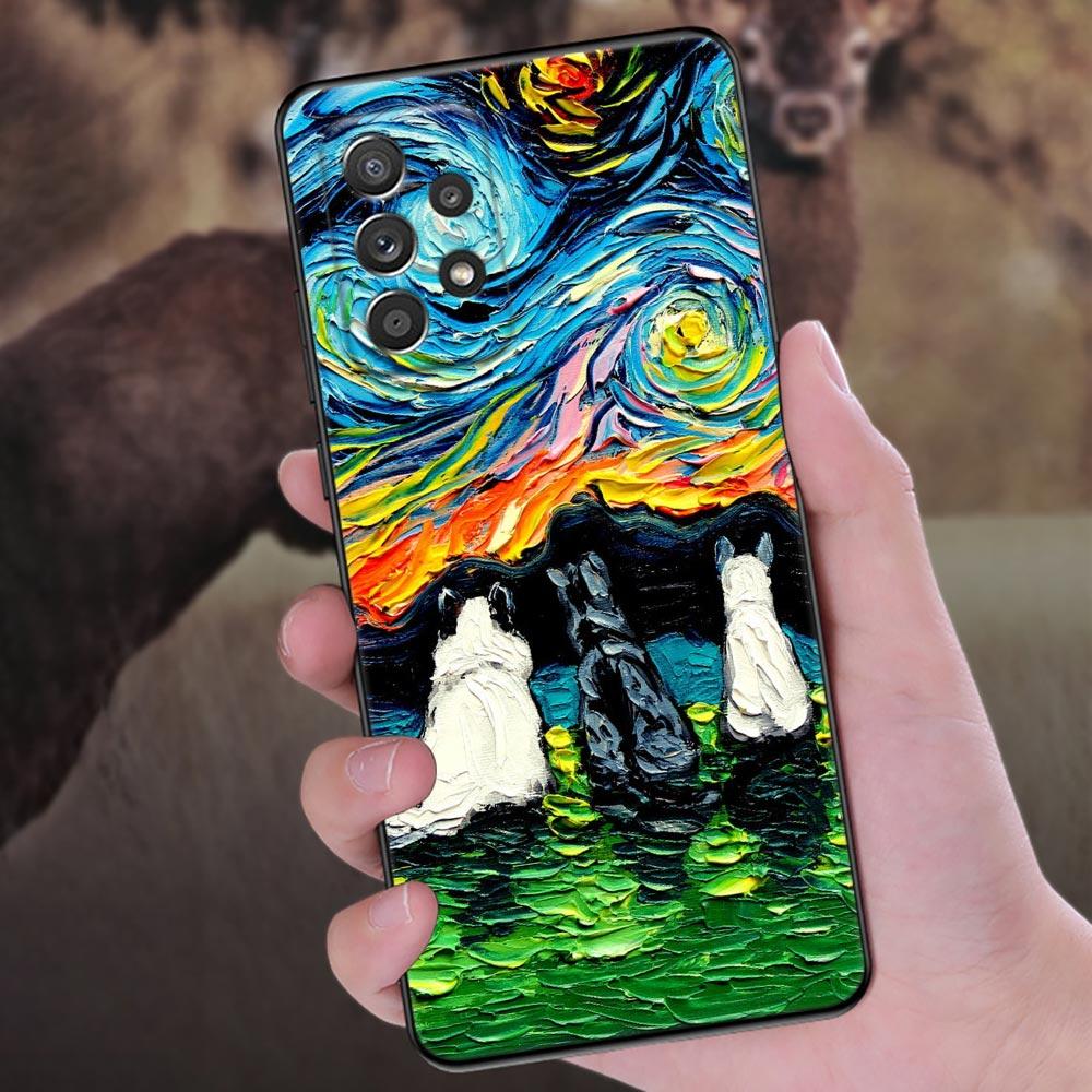 Чехол для телефона с картиной Ван Гога «Звездная ночь» для Samsung Galaxy A57 A56 A37 A55 A36 A26 A54 A52 A35 A34 A25 A17 A16 A15 A07 A06