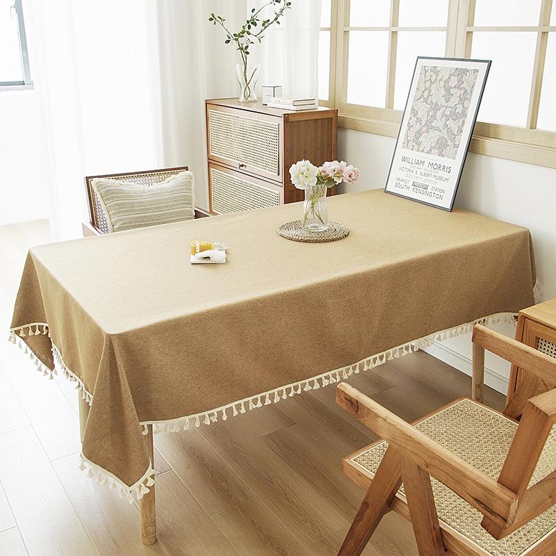 Ваби-саби Дзен Чайная церемония Прямоугольная скатерть с кисточками