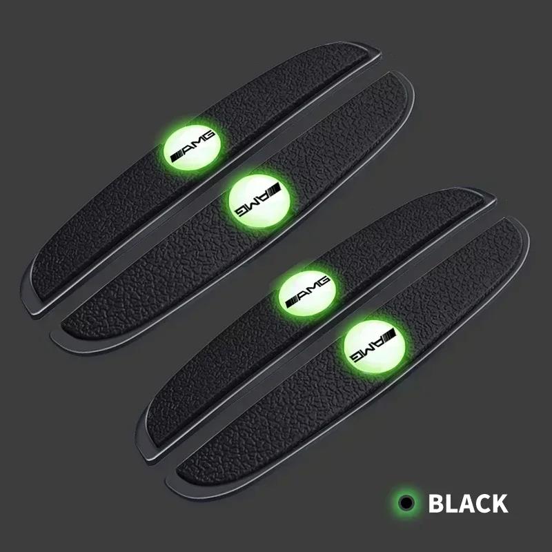4pcs Luminous Car Door Bumper Rubber Anti-collision Stickers for Mercedes Benz W211 W204 W210 W203 CLA GLA Auto Accessories XABCE1