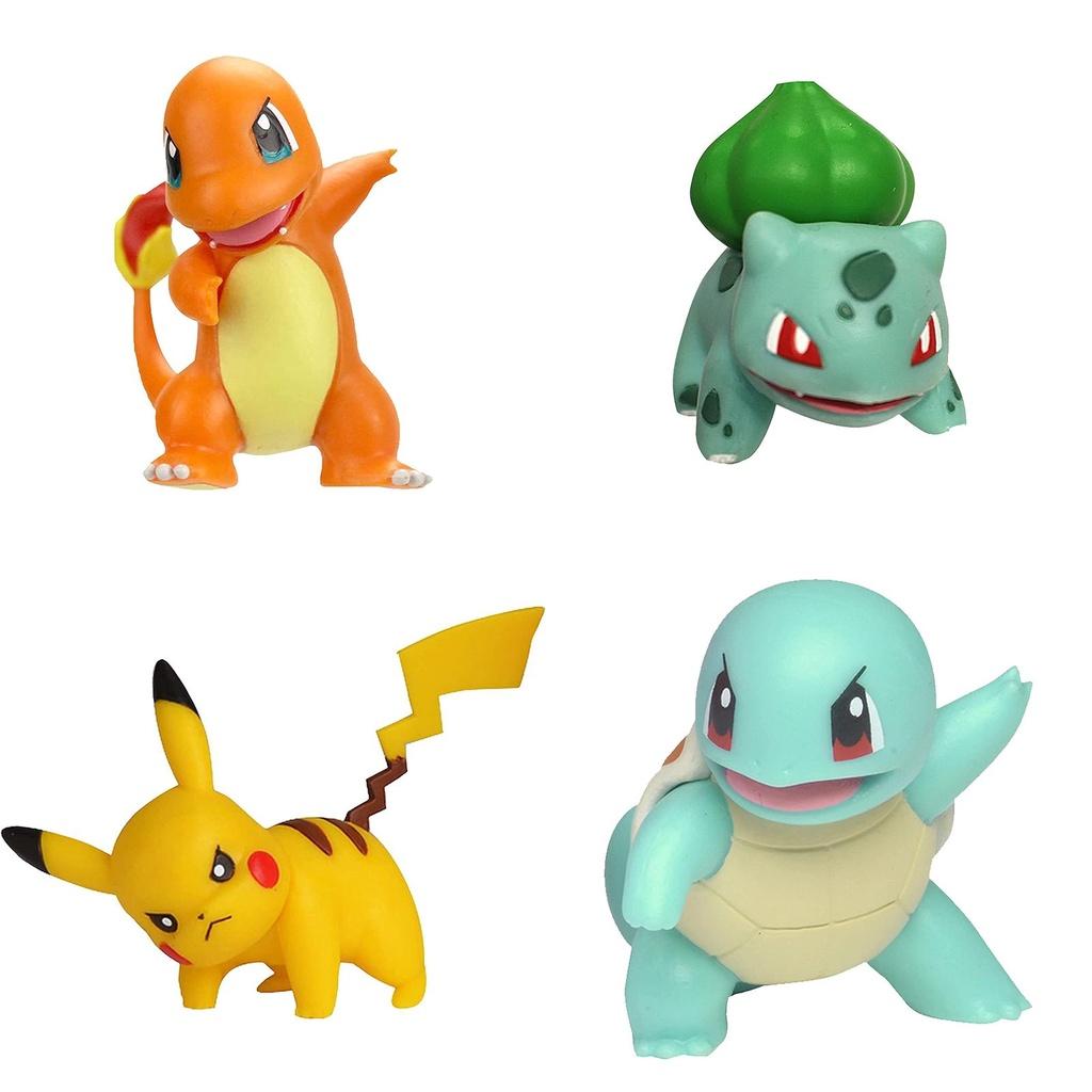 Набор из 8 фигурок Pokemon Battle Пикачу, Чармандер, Мяут, Лаудред, Джиглипафф Игрушка Подарочный набор