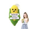 Ручная работа Крючком Позитивный Кукурузный Эмоциональная Поддержка Кукурузное Украшение С Позитивной Карточкой Эмоциональная Поддержка Зерна Вязаная Кукла Для Сумки