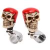 Skull Steering Wheel Knob Car Power Handle Spinner Knob Universal for Trucks Tractors Boats Red Hair White Face