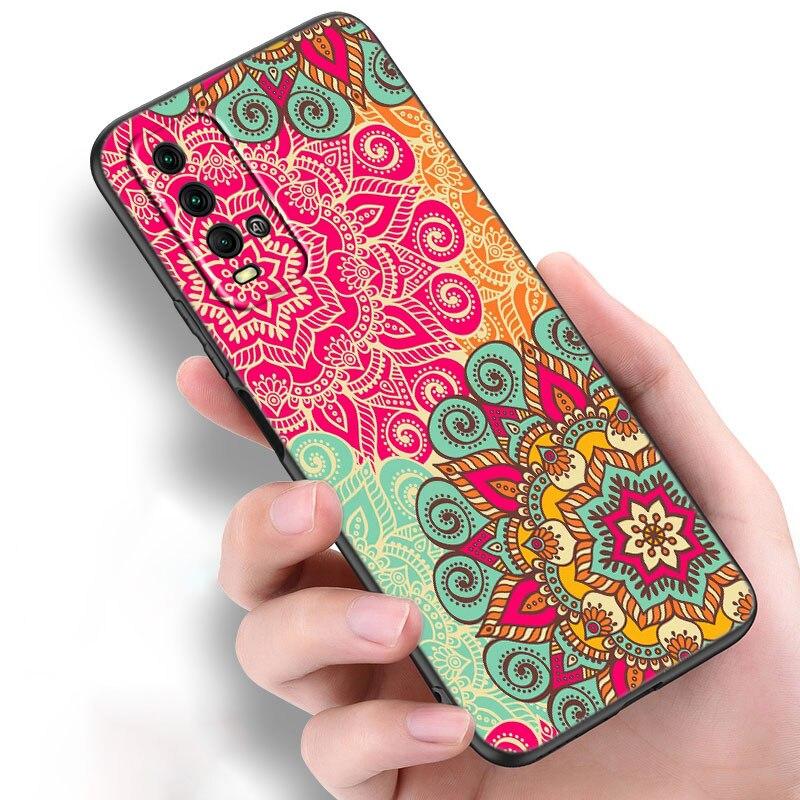 Vintage Indian Floral Henna Mandala Yoga Ethnic Case For Xiaomi Redmi Note 10 9 Pro Max 10S 10T 9A 9C 9S 9T 8A 8T 8 7 Pro Cover