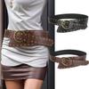 Waistband Wide Cummerbunds Adjustable Waist Corset Retro Metal Rivet Belt  Girl