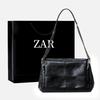 2024 New Style Black Flap Soft Leather Women's Chain Crossbody Hobo Bag