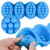 Reusable 4 Cavity 3D Handmade Silicone Soap Molds Massage Therapy Bar Making Mould Tools DIY Oval Shape Soaps Resin Crafts