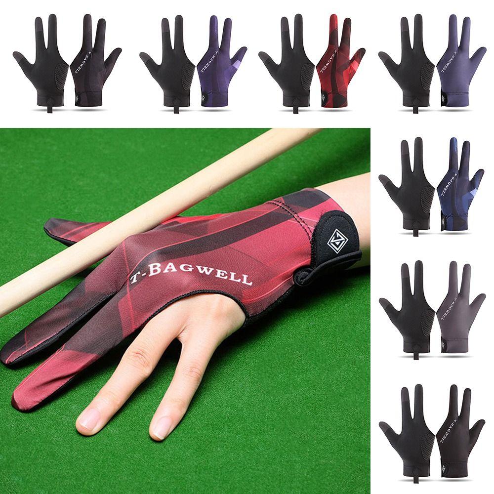 Нескользящие перчатки с тремя пальцами для левой руки, тренировочные перчатки для бильярда, аксессуары для фитнеса