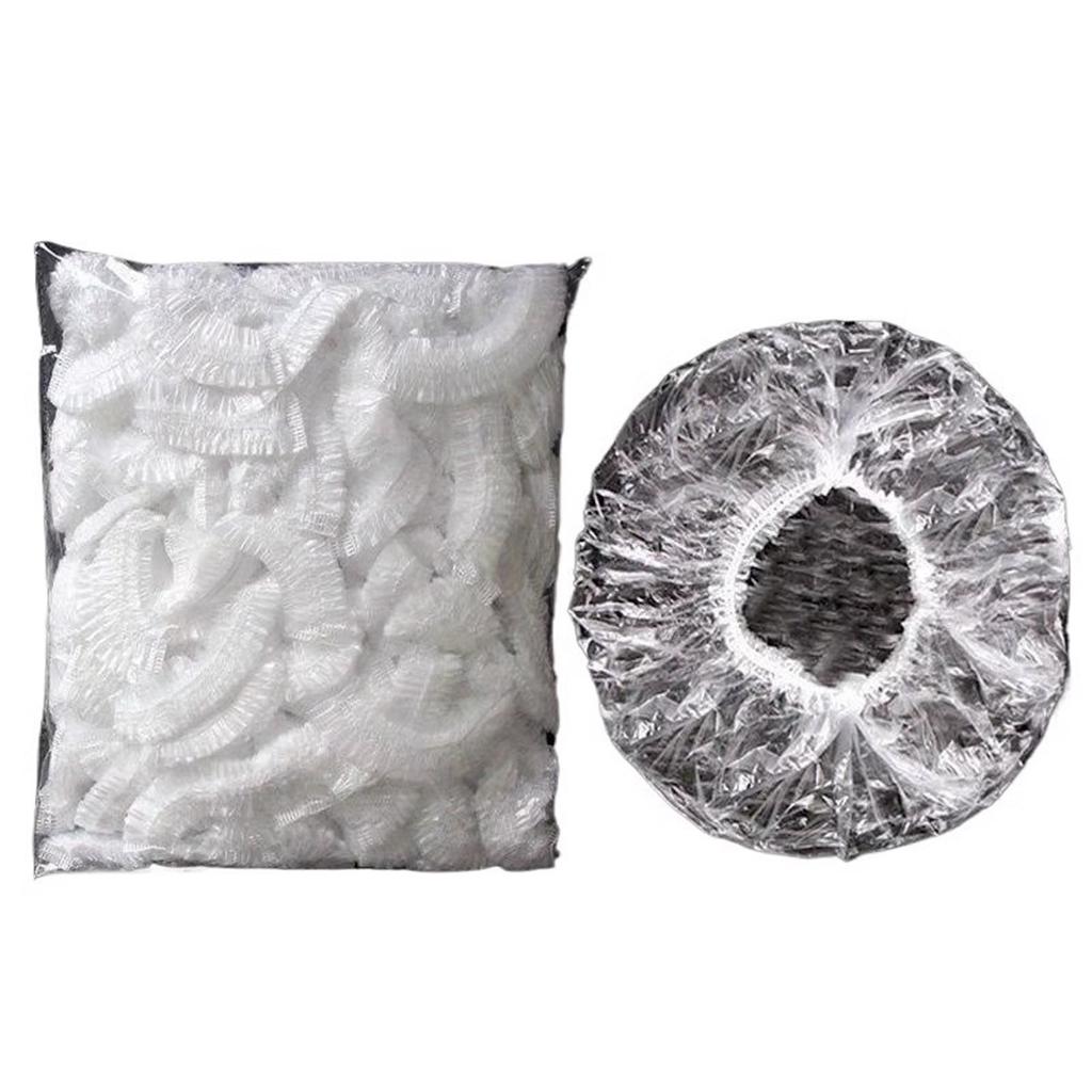 100pc Disposable Shower Cap Thickened Household Female Waterproof Bath Hair Cap Cap