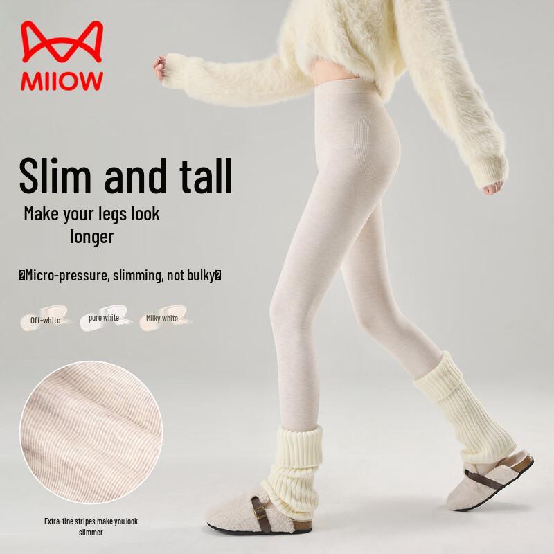 MiiOW Women's High-Waisted Thermal Fleece-Lined Tights