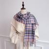 Autumn And Winter Plaid Scarf Women'S Imitation Cashmere Atmosphere Senior Versatile Warm Thickened Fringed Shawl Scarf