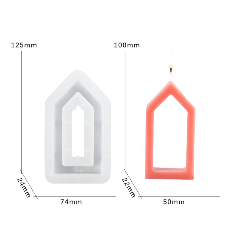 Hollowed Out House Candle Silica Gel Mold Handmade Soap Plaster Ornaments Silica Gel Mold Easter Scented Candle Making Supplies
