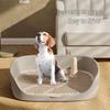 Large Anti-Splash Plastic Pet Toilet with Fence, Semi-Enclosed Design for Pets