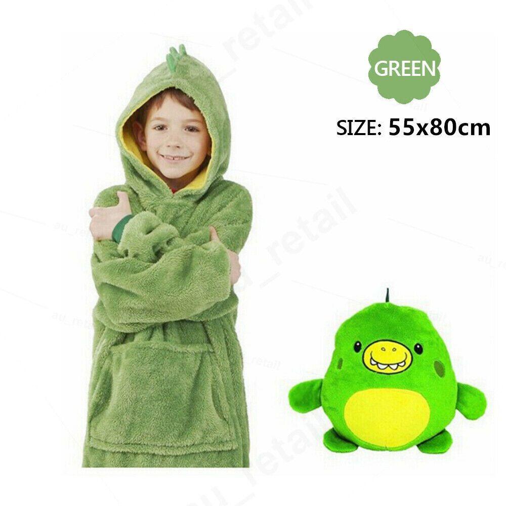 Детский супермягкий плюшевый зимний флисовый теплый худи-одеяло гигантского размера