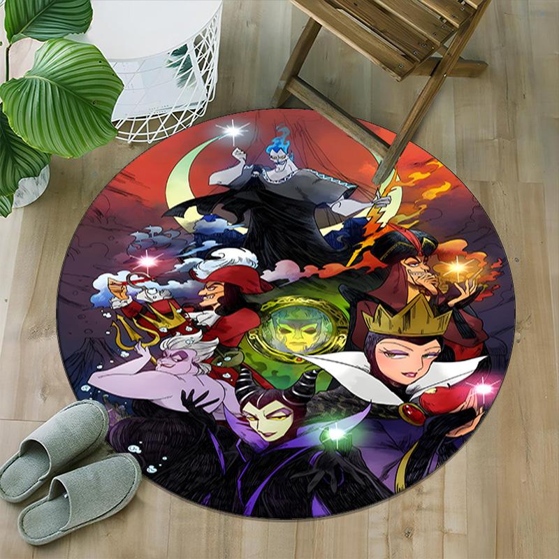 1pc Villains Carpet, Round Rug, Comfortable, Suitable for Entryways, Living Rooms, Office, And Bedrooms, Christmas Decoration
