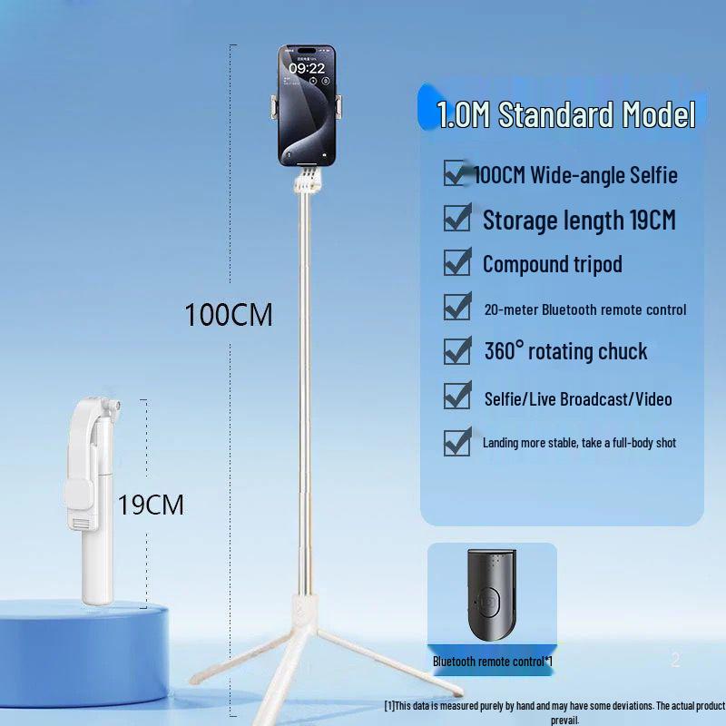 Портативная селфи-палка Bluetooth с пультом, штатив для фотосъемки и стриминга, складная и идеальна для путешествий