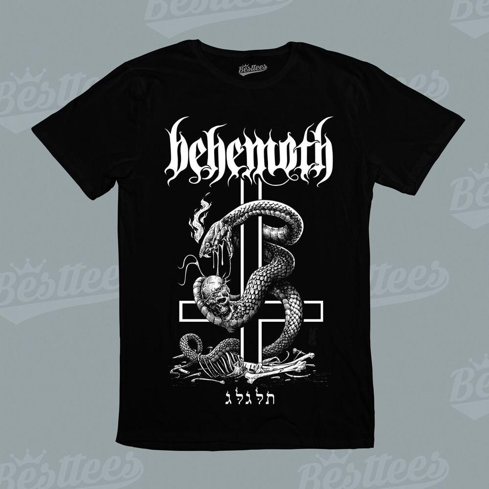 Behemoth Хэви-Дэт-Метал Польша Музыкальная Группа Рок Сатанинский Крест Футболка Унисекс Футболка