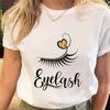 Tee Top Summer Crown Eye Lashes Eyelashes Trend Unisex Print Fashion Tshirt FeUnisex Clothing Casual Short Sleeve Lady Graphic T-shirt