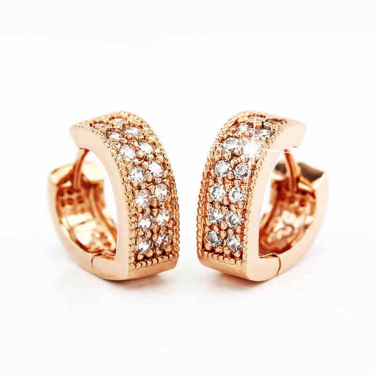 2026 high-end fashion Korean version women's round micro-inlaid zircon ear buckle versatile earrings silver design ear jewelry