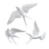 Resin Birds Wall Decor Swallows Hanging Sparrow Creative 3D Wall Art for Office