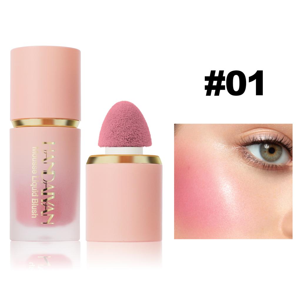 Six Colors of Lightweight Breathable and Easy-to-color Liquid Blush Waterproof and Non-fading Suitable for Novice Women