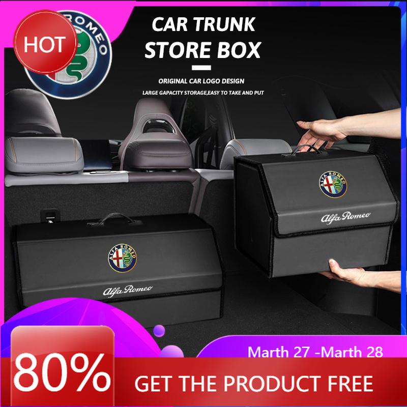 Hub Caps For Alfa Romeo 2026 Hot Sticker Car Storage Bag Organizer Vehicle Foldable Trunk Box For Alfa Romeo Giulia Stelvio Giul CVR1