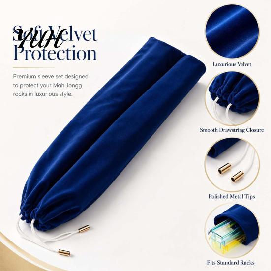 Soft Suede Game Accessory Organizer Mahjong Rack And Pusher Storage Bag, Drawstring Adjustable Pouch Pouch, Compact Protective Sleeve for Standard