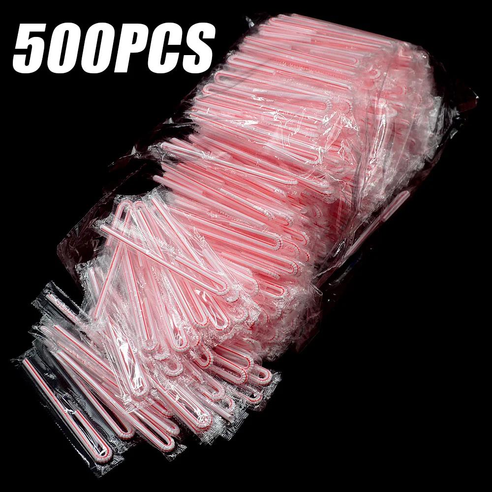 50-500 шт. Цепочка из соломинок-зубчиков Упаковка Изогнутые Обернутые Питьевые 3,6*150 мм Тонкие соломинки из ПП Напитки для молочного чая Маленькие соломинки Смузи Вечеринка