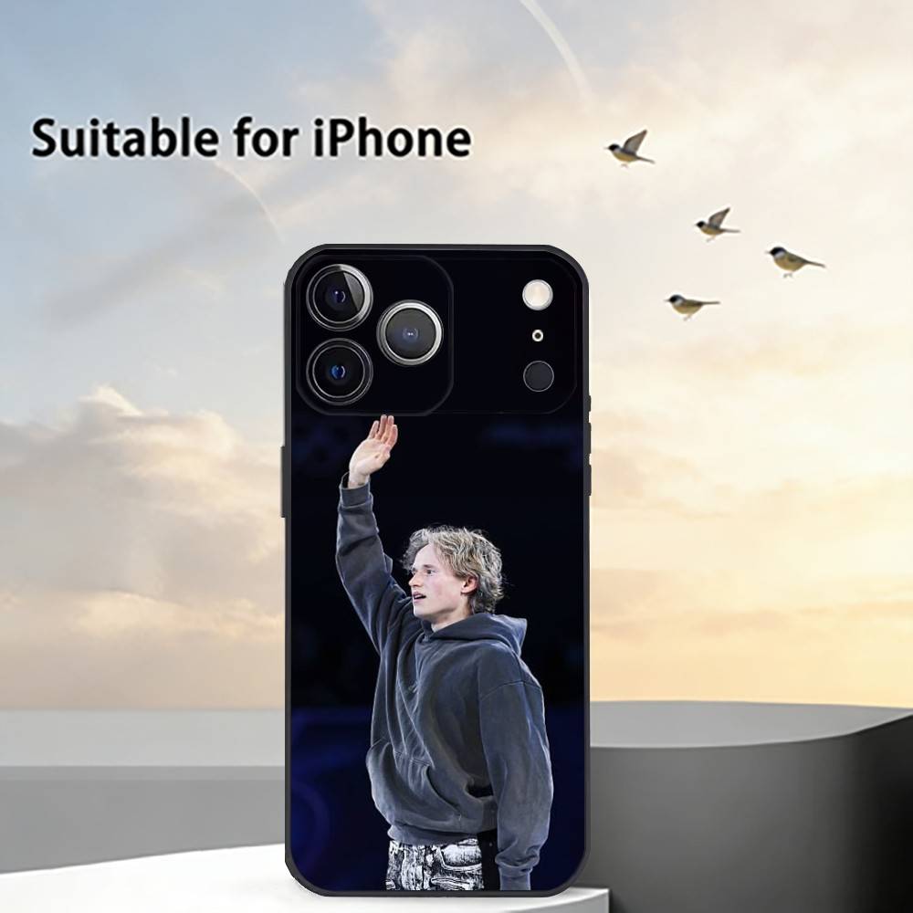 Чехол для телефона S-Фигуристы I-Илия Малинин Для iPhone 17, 16, 15, 14, 13, 12, 11 Plus, Pro Max, Другие Мягкий Черный Чехол