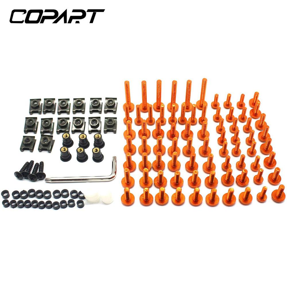 For Suzuki GSXR 600 750 1000 600 750 1000 K1 K2 K3 K4 K5 K6 K7 K8 K9 195/PCS Universal Fairing Bolt Kit Fastener Clips Screws